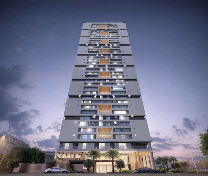 Flat para aluguel / mobiliado / 1 vaga / predio novo / rooftop no 38º / jacuzzi / piscina